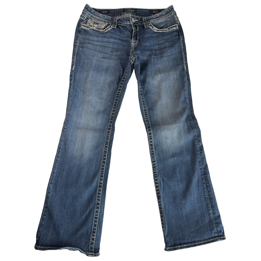 BB2~Women's 9/10 L31 Vigoss Boot Cut Jeans Heritage Fit Med Wash
